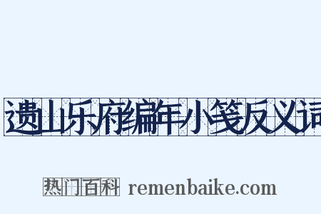 遗山乐府编年小笺反义词是什么意思的图片